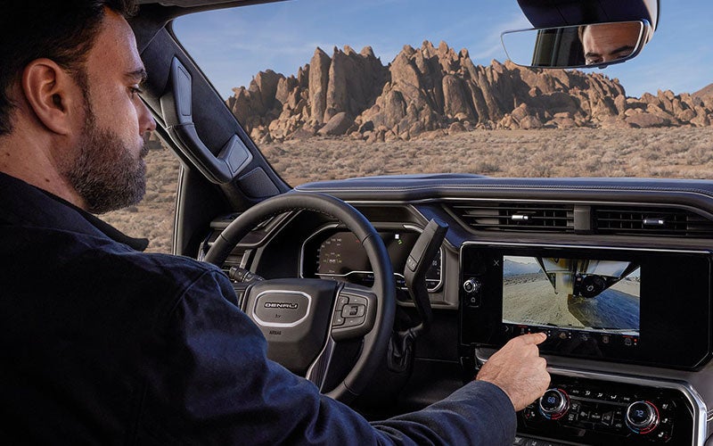 Person driving a GMC