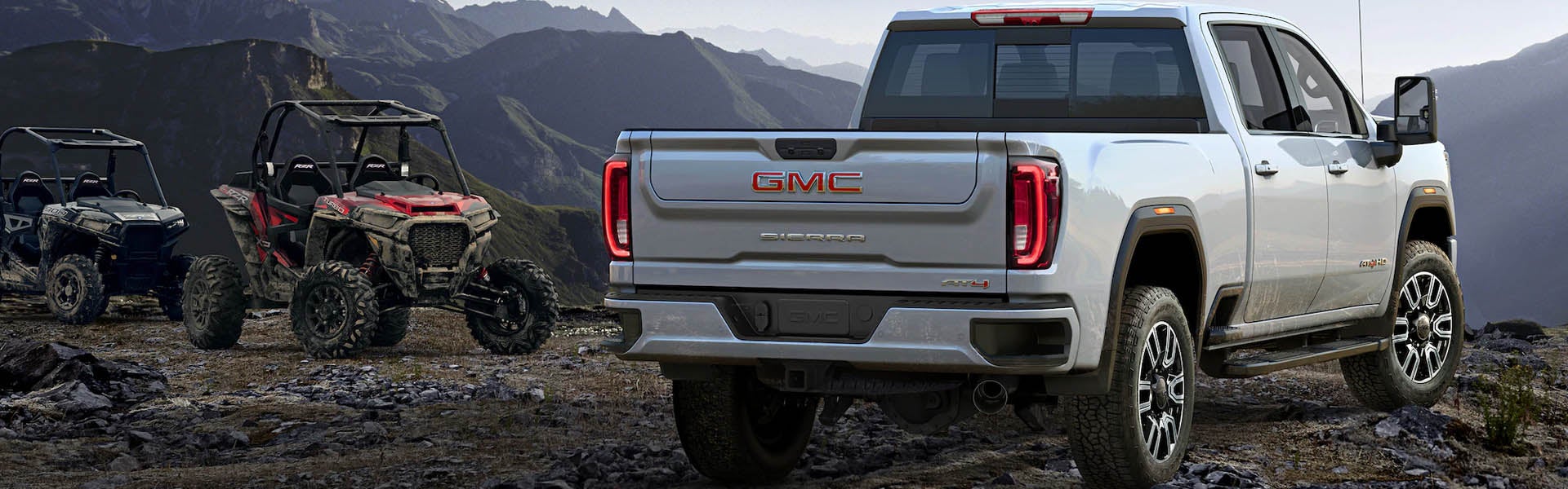 GMC Sierra 2500HD Parked front of mountains range