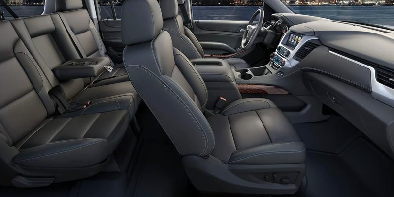 GMC Yukon inside all interior seats view